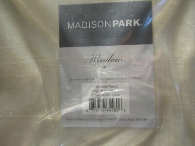 2 Pc Madison Park Emilia Twist Tab Panel Window Curtains 50 x 108 IvoryChampaign-image