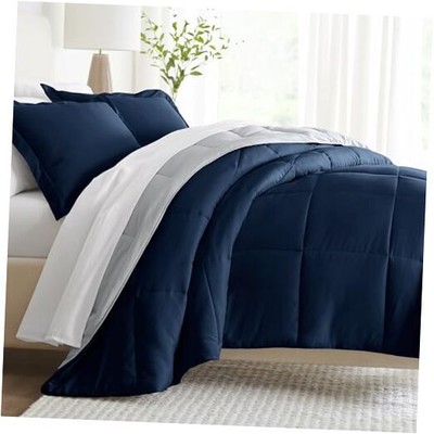  Reversible Twin Comforter Set (2 Piece) - Bring Twin/Twin XL Reversible Navy-image