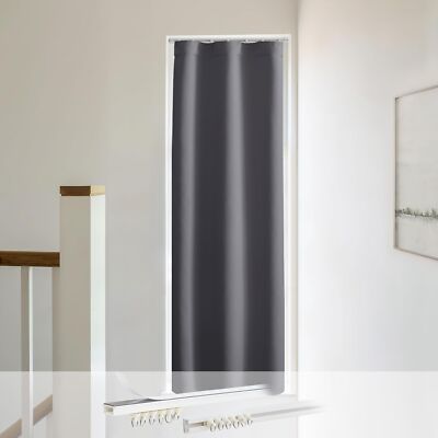 NICETOWN Door Curtain with Track, Thermal Insulated Blackout Curtain Include ...-image