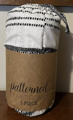 Ienjoy Home Duvet Light Gray Patterened Cover Set - Full/Queen-image