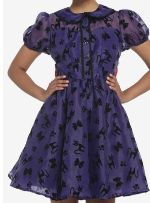 Her Universe Studio Ghibli Kikis Delivery Service Jiji Puffy Organza Dress XL 2X-image