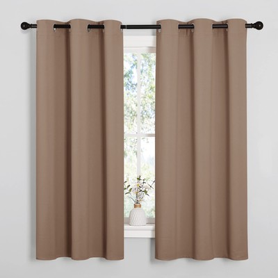 Window Treatment Thermal Insulated Solid Grommet Blackout Curtains/Drapes for...-image