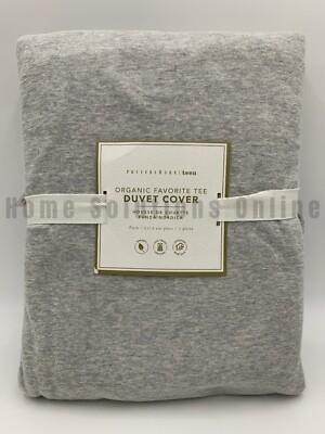 Pottery Barn Teen Favorite Tee Organic Duvet Cover Heathered Gray Twin #A1379-image