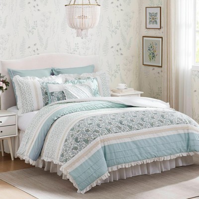 Dawn 100% Cotton Shabby Chic Comforter Set-Modern Cottage Design All Season D...-image
