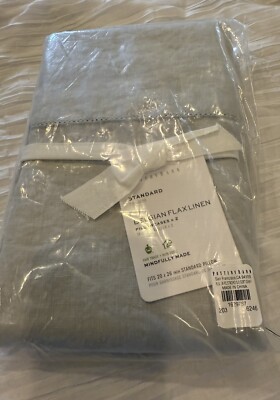 Pottery Barn Set Of 2 Belgian Flax Linen Pillowcases 26