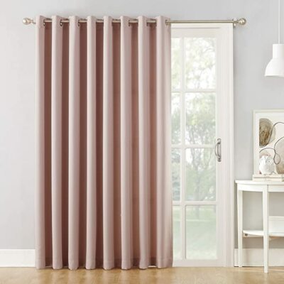 Barrow Extra-Wide Energy Efficient Sliding Patio Door Curtain Panel with Pull-image