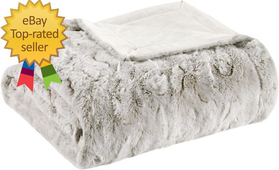 Ultra-Soft Poly Fur Blanket - Reversible Plush, All Season & Lightweight King Si-image