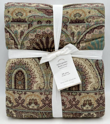 Pottery Barn Wylie Paisley FULL / QUEEN Duvet Cover ~ Multi-image