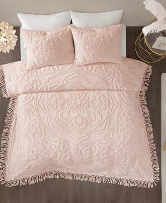 Madison Park Virginia Medallion Fringe 3-Pc. Quilt Set, King/California-image