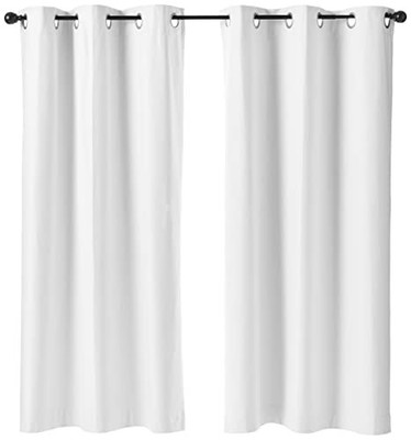 Cyrus Thermal 100% Blackout Grommet Curtain Panel Pair White 40