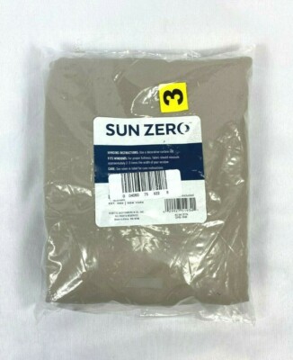 Sun Zero Greenwich Beige Blackout Grommet Curtain Panel, 40