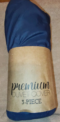 iEnjoy Home Patterned Duvet Cover 3 Piece Full & Queen Blue ULTRASOFT-image