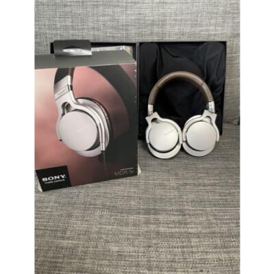 SONY MDR-1R Silver Wired headphones with leather ear pads [VG] LTD From JAPAN◎-image