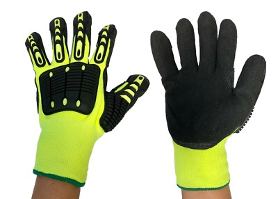 Impact Gloves, Insulated, HiVis, Palm dipped, Metacarpal, 13Gauge-image