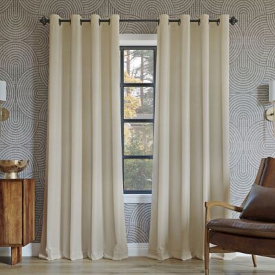 Sun Zero Oslo Extreme 100% Blackout Grommet Curtain Panel  52 x84   Cream -image