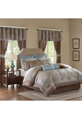 Madison Park Essentials Brystol 24-Piece Queen Comforter Set MPE10-223 New-image