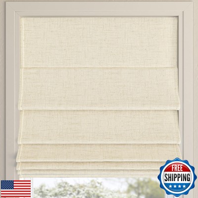 Sun Zero Seraphina Textured 100% Blackout Cordless Roman Shade, 33