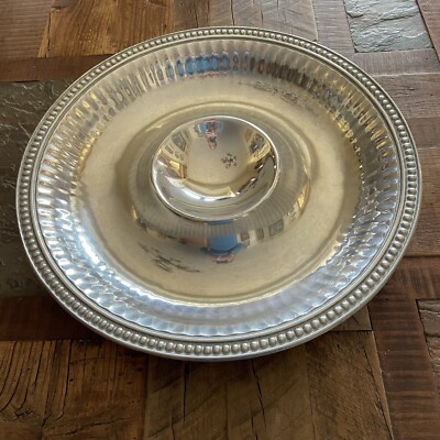 Wilton Armetale Flutes & Pearls Large Silver 15.5