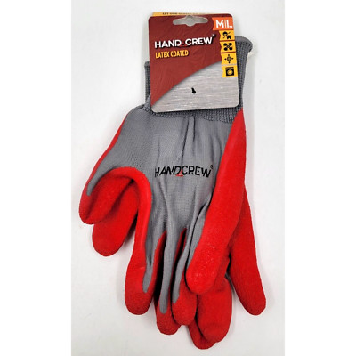 HandCrew Unisex Nylon Latex Dipped Multipurpose Gloves, Medium/Large-image