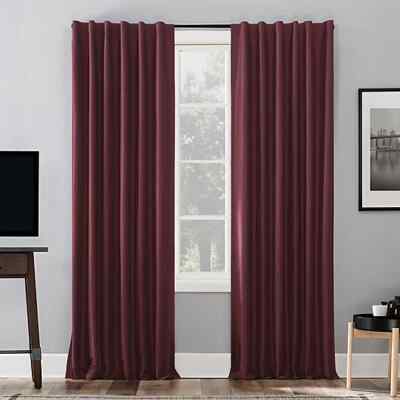 Sun Zero® Evelina 95-Inch Back Tab Curtain in Bordeaux (Single)-image