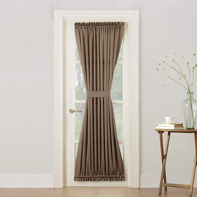 Sun Zero Barrow Energy Efficient Rod Pocket Door Curtain Panel 54