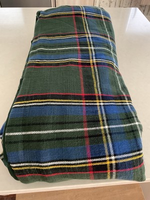 POTTERY BARN King Duvet-Stewart Tartan Plaid -preowned-image