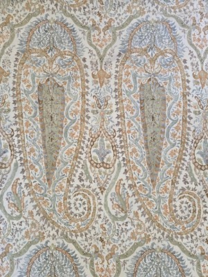 Pottery Barn Agatha Paisley Full / Queen Duvet Cover Warm Neutrals Rare Blythe-image