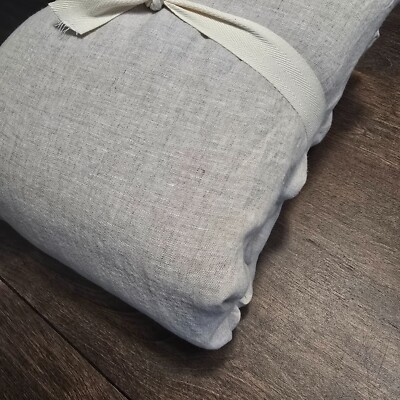 POTTERY BARN BELGIAN FLAX LINEN DUVET COVER ~ KING CAL/KING ~ FLAX-image