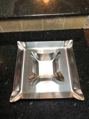 ONIDEA-ASTRID CHIP&DIP SERVER 14 1/2” Stainless Steel, MCM, Vintage-image