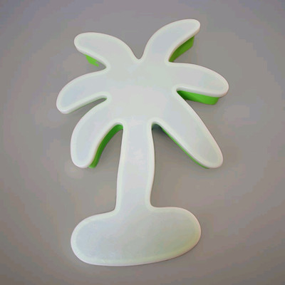 Palm Tree Tray Green Large Party Size Tray Veggie Chip Dip Storage 3