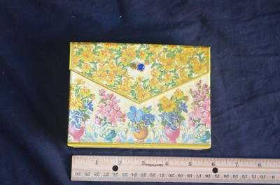 Punch Studio Floral Gift Notecard Storage Box Gold Embossed-image