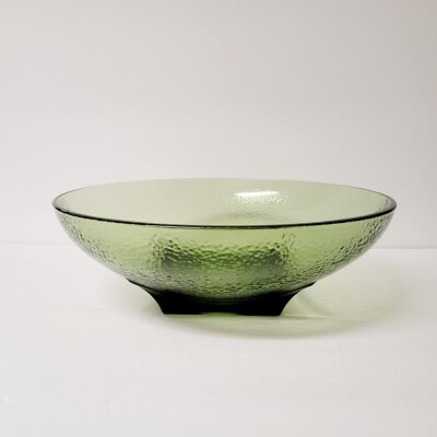 Hazel Atlas MCM Avocado Green Pebbletone Chip & Dip LARGE Bowl REPLACEMENT - 11