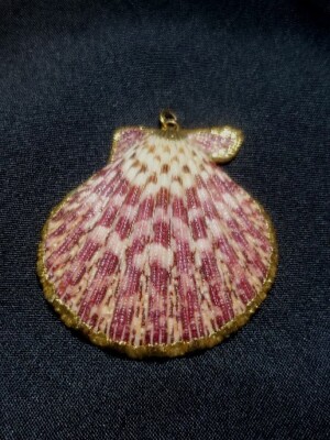 Larry Parker Gold Dipped Large Shell Pendant-image