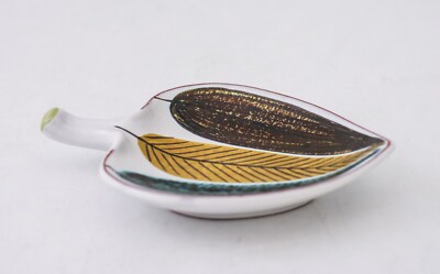 Faience Bowl Leafs - Stig Lindberg - Gustavsberg Studio - Mid 20th Century-image