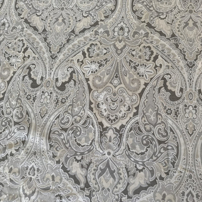 Pottery Barn Taupe  MacKenna Paisley King Duvet Cover 100% Cotton Excellent Cond-image