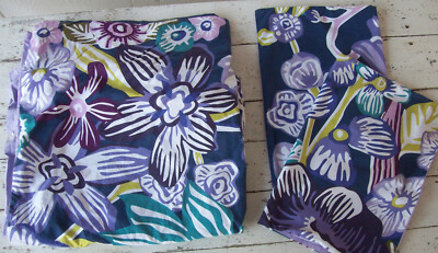 Pottery Barn PB Dorm Tropical Floral F/Q Duvet Cover+2 Std Shams~100% Cotton-image