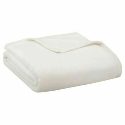 MADISON PARK Ultra Premium Plush Blanket | FULL/QUEEN | Ivory | NEW-image
