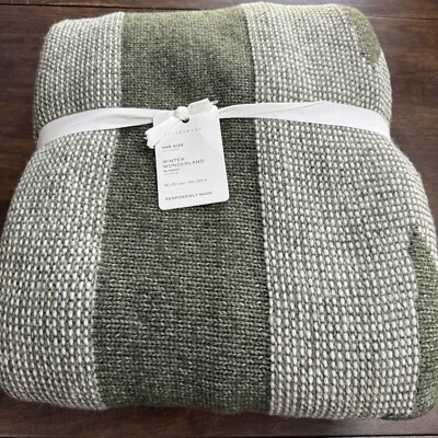 POTTERY BARN WINTER WONDERLAND BLANKET 96 X 92