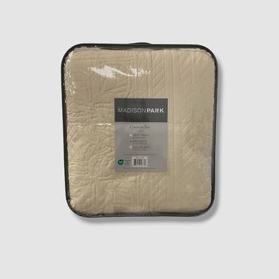 Madison Park Ivory Full/Queen Reversible Quilt Set 3-Piece-image