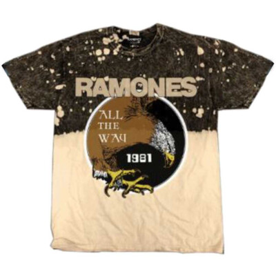 Ramones - All The Way Dip Dye - Black  t-shirt-image