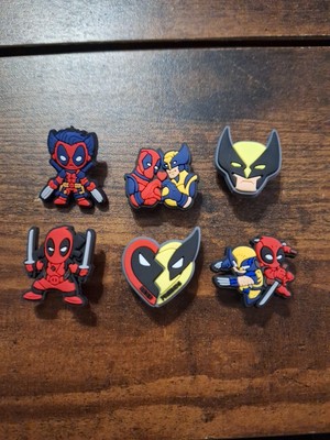 Set Of 6 Deadpool Wolverine Shoe Charms  New-image