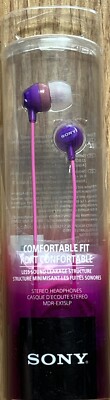 Sony Fashion Color Stereo Headphones Earbuds MDR-EX15LPVZ(UC) Aqua Violet Purple-image