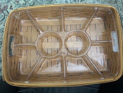 LONGABERGER Hostess Large Basket  & 10-way Plastic Divider No Liner Chip’s &Dip-image