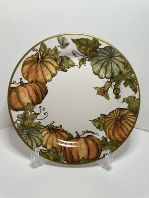 Pottery Barn Heritage Pumpkin Salad Plates - Set of 4-image
