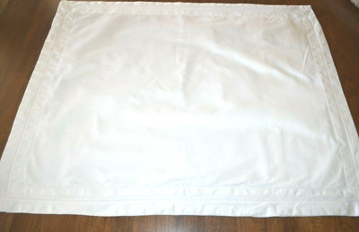 Pottery Barn 700 TC Thread Count Standard Pillow Sham Solid White Mitered Corner-image
