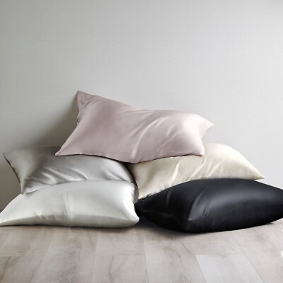 Madison Park 100% Mulberry Silk Pillowcase Single Piece Standard Queen King Size-image