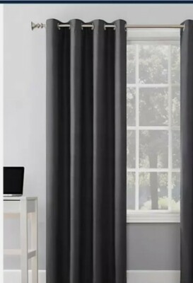 84x54 Lichtenberg Energy Saving Blackout-1 Panel Only in Charcoal Gray -Sun Zero-image