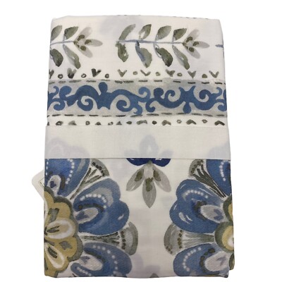 Pottery Barn Blue Lila Reversible Standard Sham Organic Cotton Percale-image
