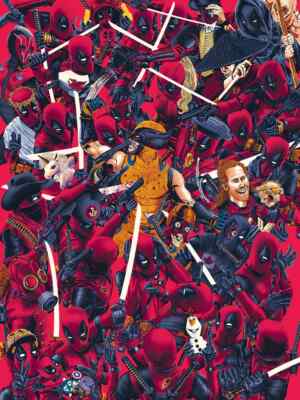Deadpool & Wolverine Marvel Movie Film Poster Giclee Print Art 18x24 Mondo-image