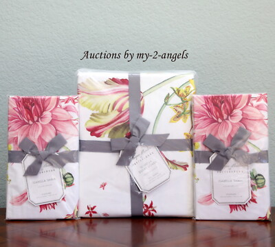 NEW Pottery Barn MONIQUE LHUILLIER ISABELLA FLORAL Full/Queen F/Q Duvet + Shams-image